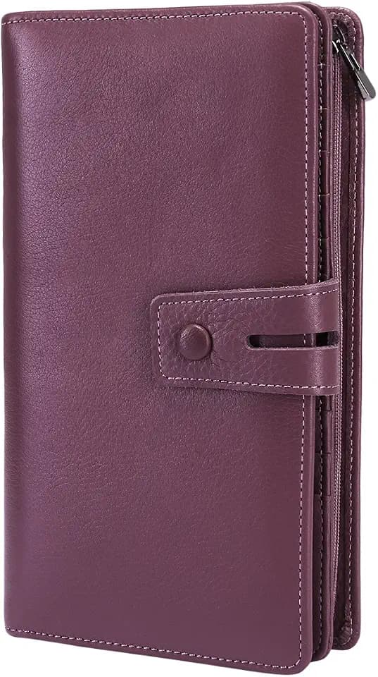 Itslife Womens Wallet,Large Capacity RFID Blocking Leather Wallets Credit Cards Organizer Ladies Wallet with Checkbook Holder