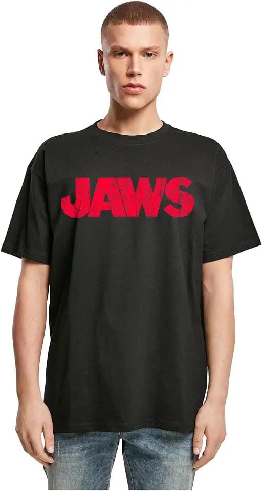 MERCHCODE Herren Mc1168-jaws Distressed Logo Oversize Tee T-Shirt (1er Pack)