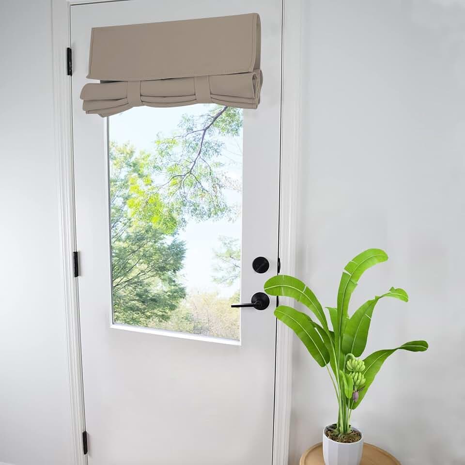 WdFour Privacy Blackout Tie Up Door Curtain.