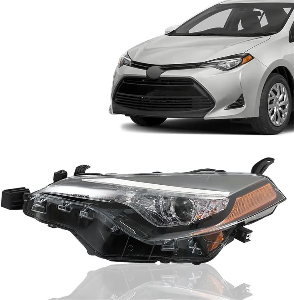 labwork Headlight Assembly Replacement for Corolla L/LE/LE ECO 2017-2019 Headlamp Front Light Driver Side 8115002M70 TO2502249