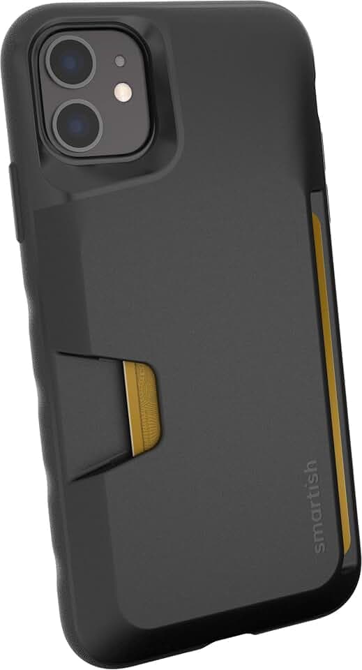 Smartish iPhone 11 Wallet Case with Card Holder, Wallet Slayer Vol 1, Black