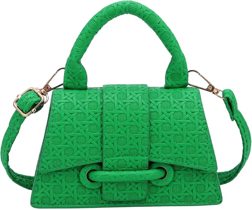 Ayliss Micro Mini Crossbody Handbag Women's Purse Clutch Cute Mini Trendy Bag Top Handle PU Leather Shoulder Bag