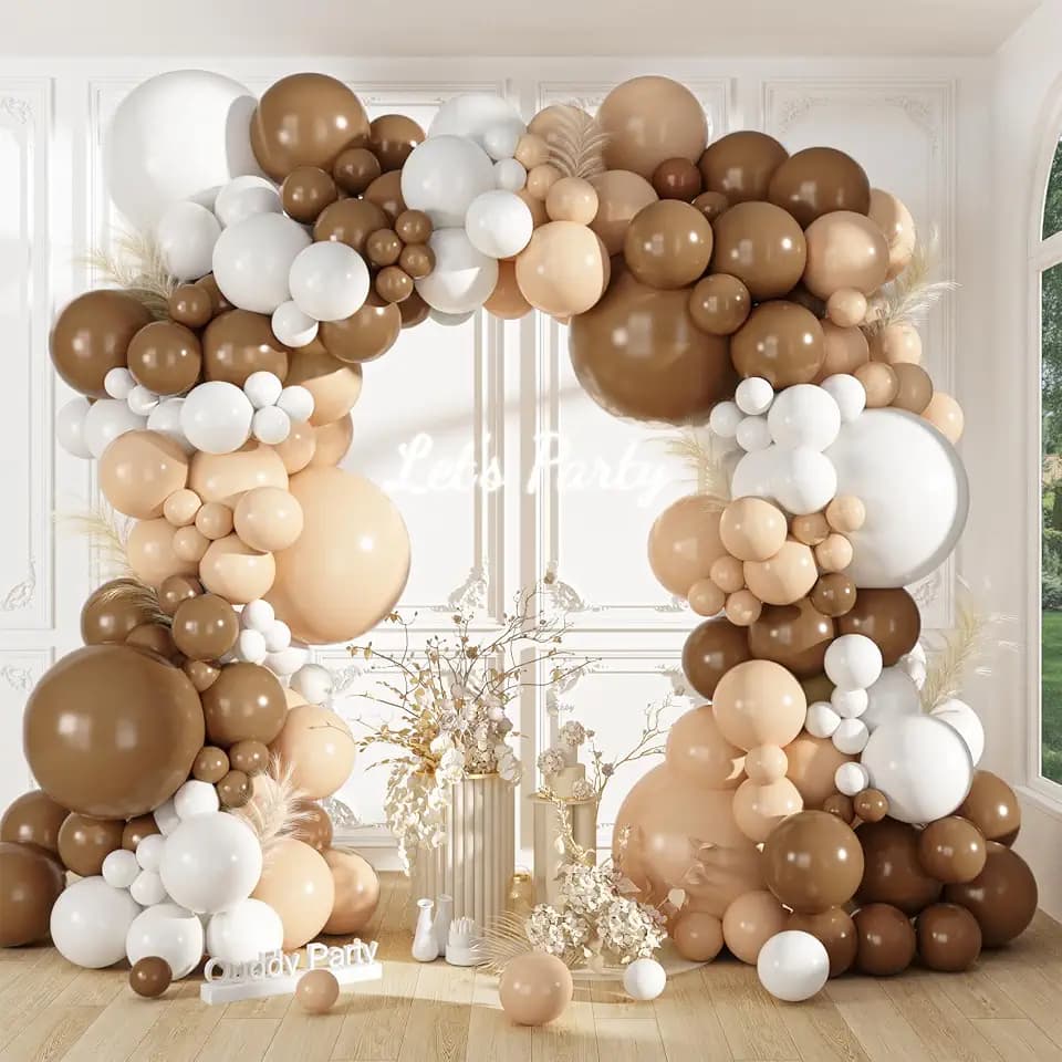 Ouddy Party 149Pcs Neutral Brown Balloon Arch Garland Kit 18 12 10 5 Inch