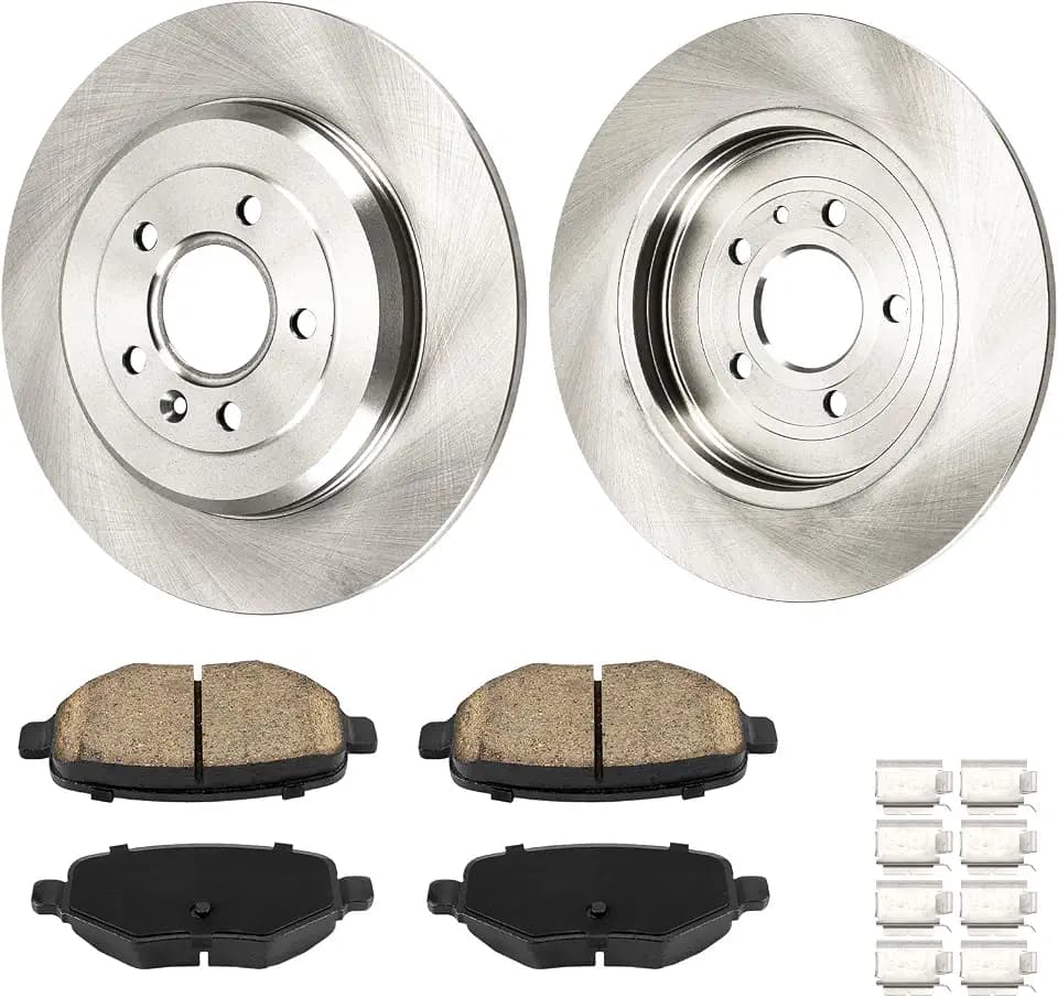 KAC 330mm Rear Brake Kit, OE Brake Rotors and Ceramic Brake Pads Fit for 2011-2019 Explorer,2011-2014 Edge,2010-2019 Taurus, MKT,2009-2019 Flex,2011-2015 MKX,2009-2012 MKS,OEM#54165 D1377
