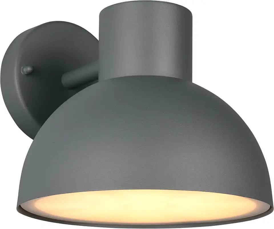Trio Leuchten Außen Wandleuchte Elbe 262360142, Aluminium Druckguss Anthrazit, Schirm Kunststoff, exkl. 1x E27, Grau