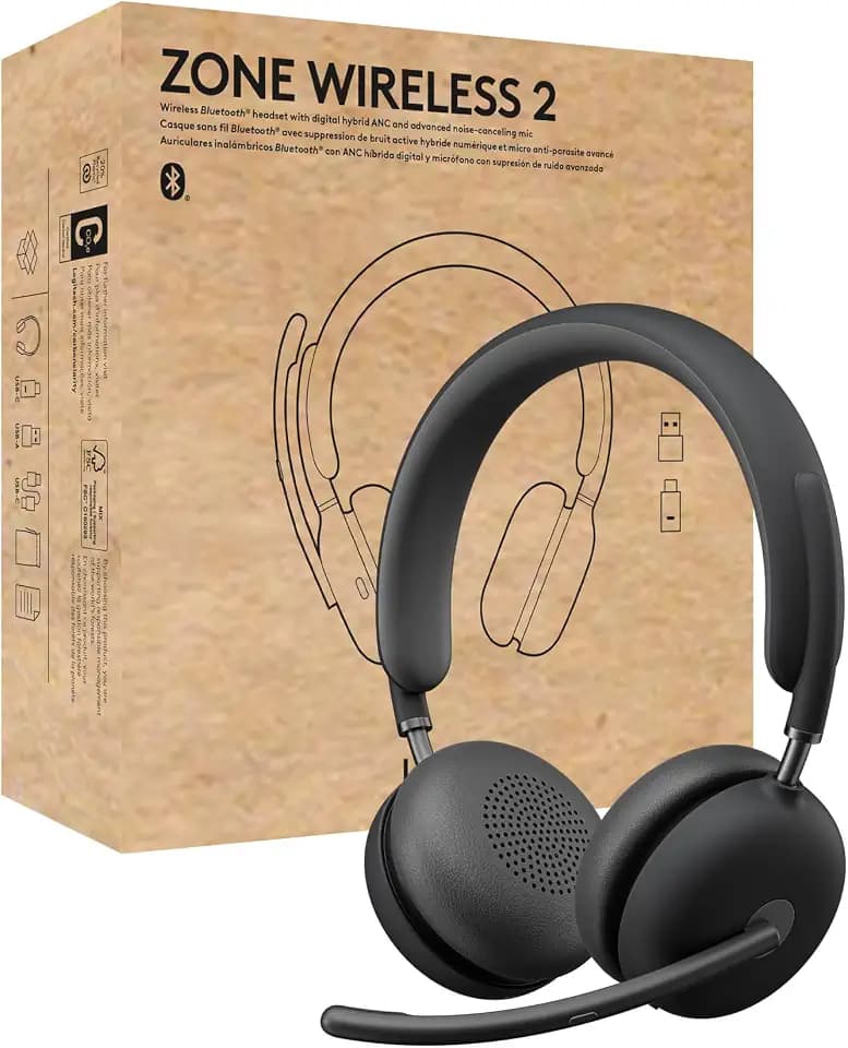 Logitech Zone Wireless 2 Premium-Headset mit Geräuschunterdrückung(Graphit)