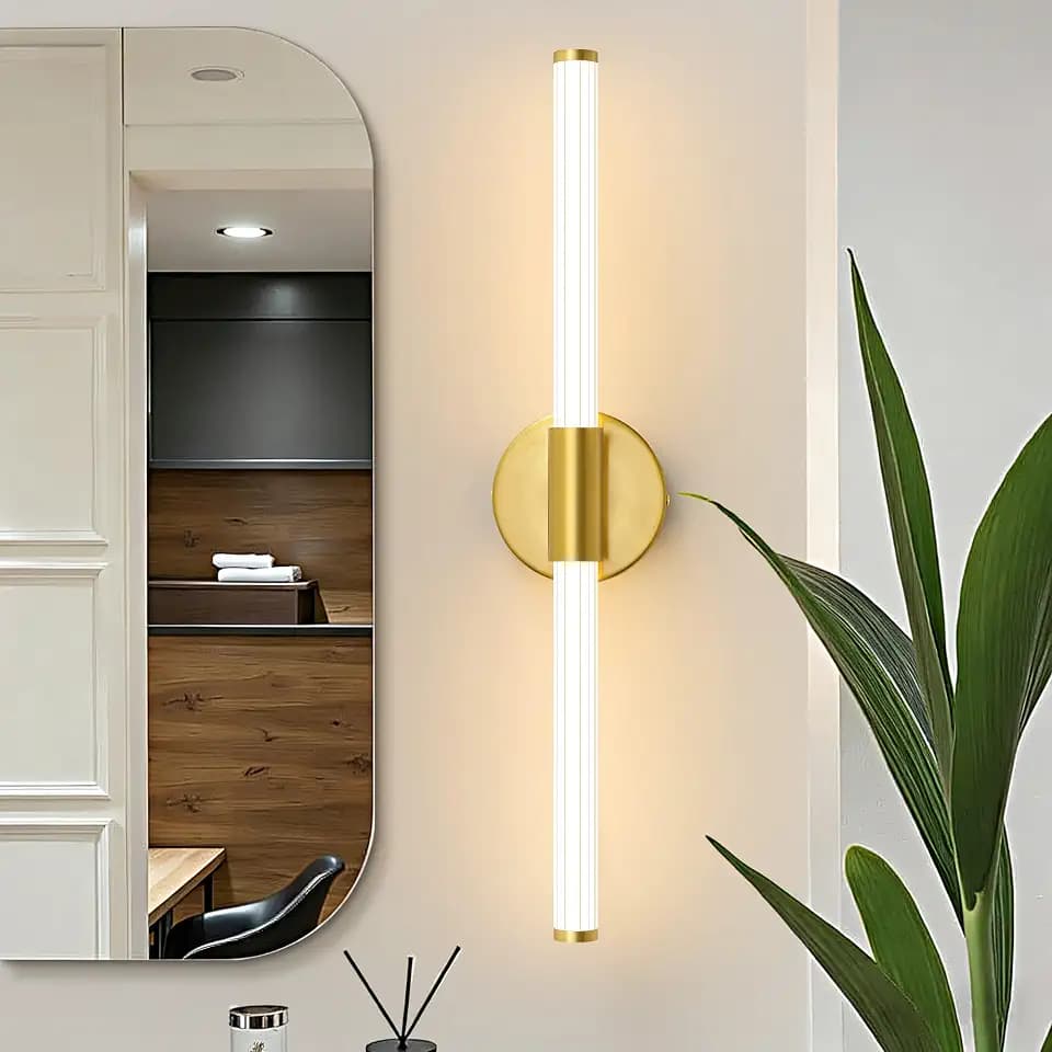 LED Bathroom Light Fixtures Gold Vanity Lights Modern 24"