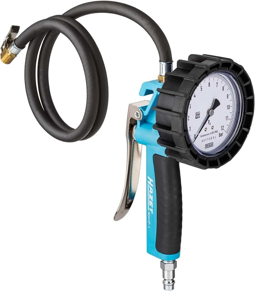 HAZET Reifenfüll-Messgerät, geeicht 9041G-1, Manometer-⌀ 80 mm