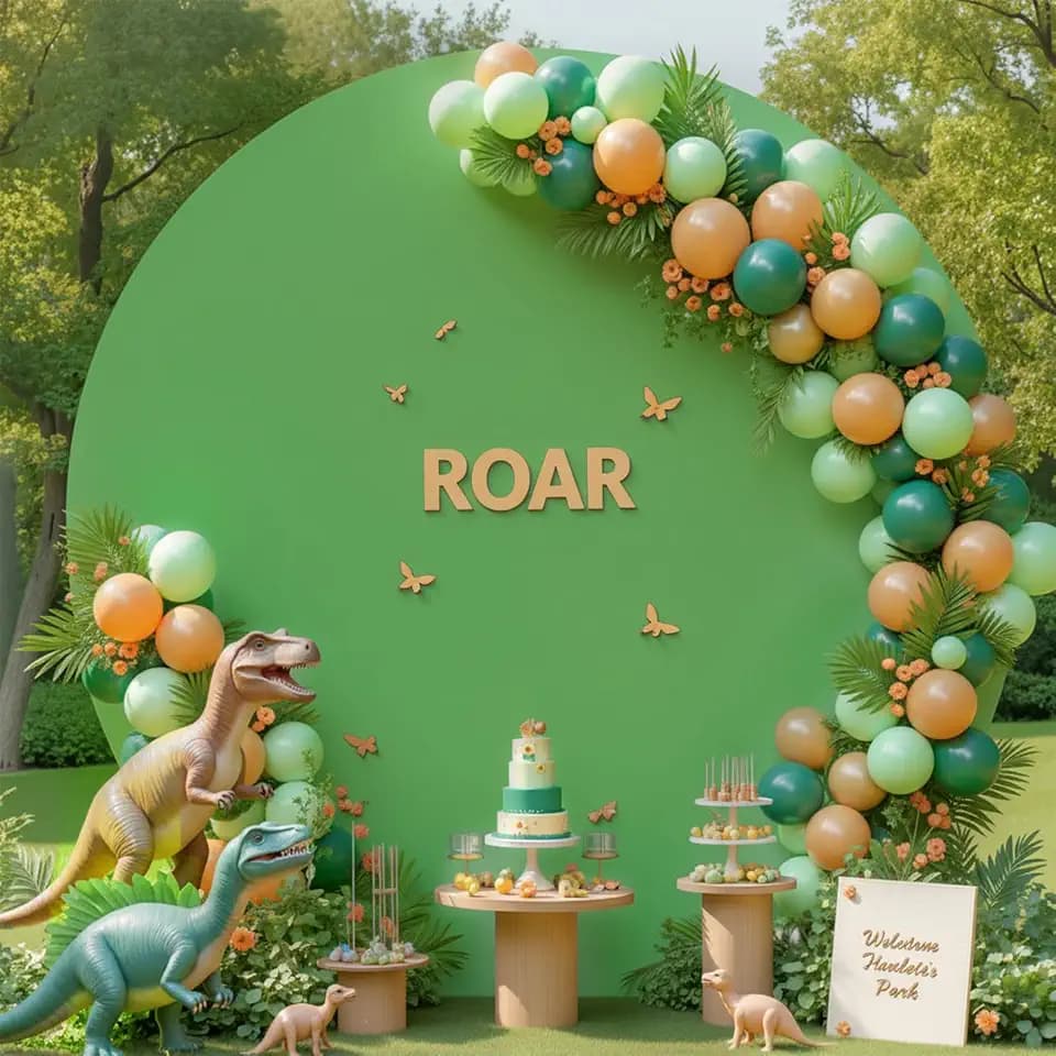7.2FT Matcha Green Round Backdrop Cover for 5 to 7.2ft Circle Arch Stand Adjustable Round Arch Cover Circle Backdrop Cover for Birthday Wedding Baby Shower Photography Background Party Decor
