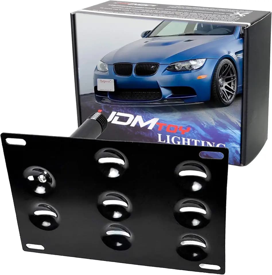 iJDMTOY Tow Hook License Plate Mounting Kit for BMW 1/3/5 Series/X5/X6