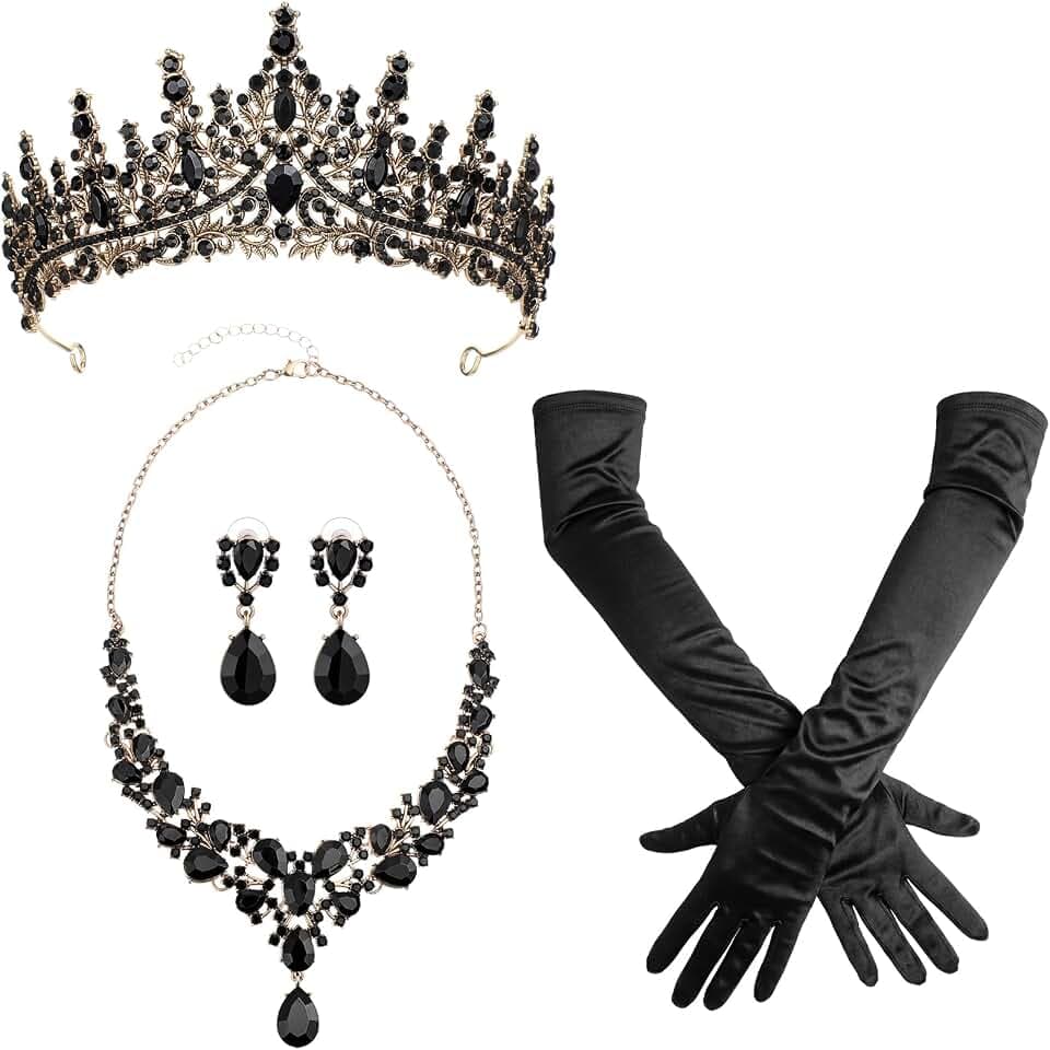 Tondiamo Halloween Crowns Jewelry Set for Princess Bride Costume