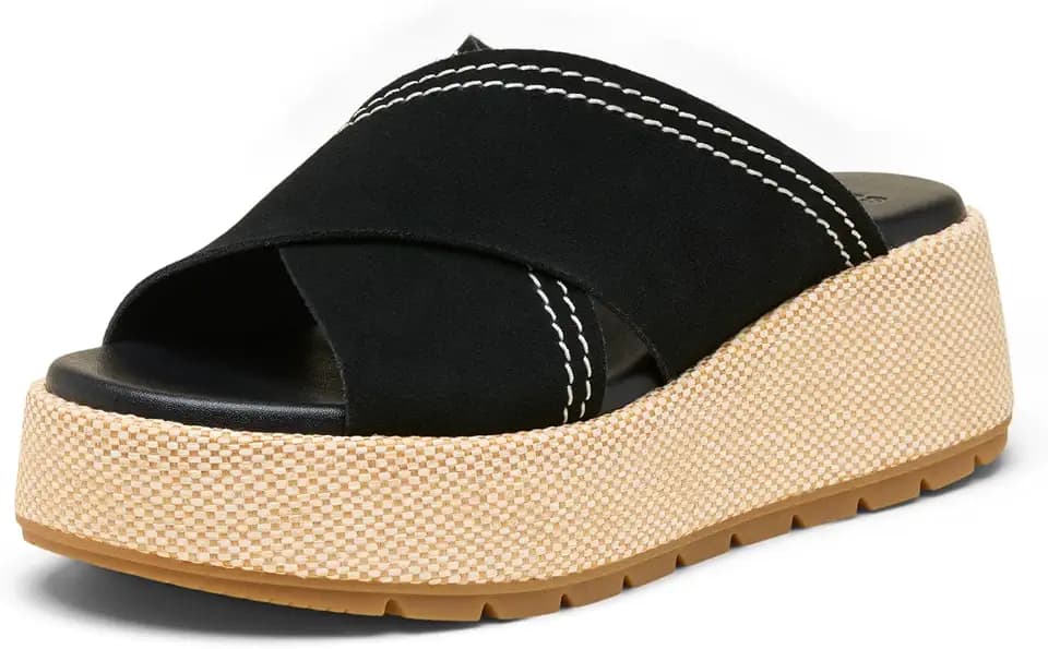 Sorel Women's Sunpeak Platform Slide, Natural/Honey White, 7 Regular