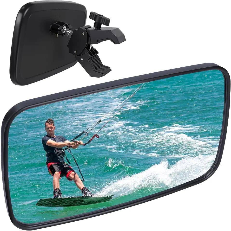universal rear view mirror，boat mirror rear view，Suitable for water skis, pontoon boats, water skiing, as well as tractors and forklifts, golf cart mirrors，UTV， Various outdoor scenes