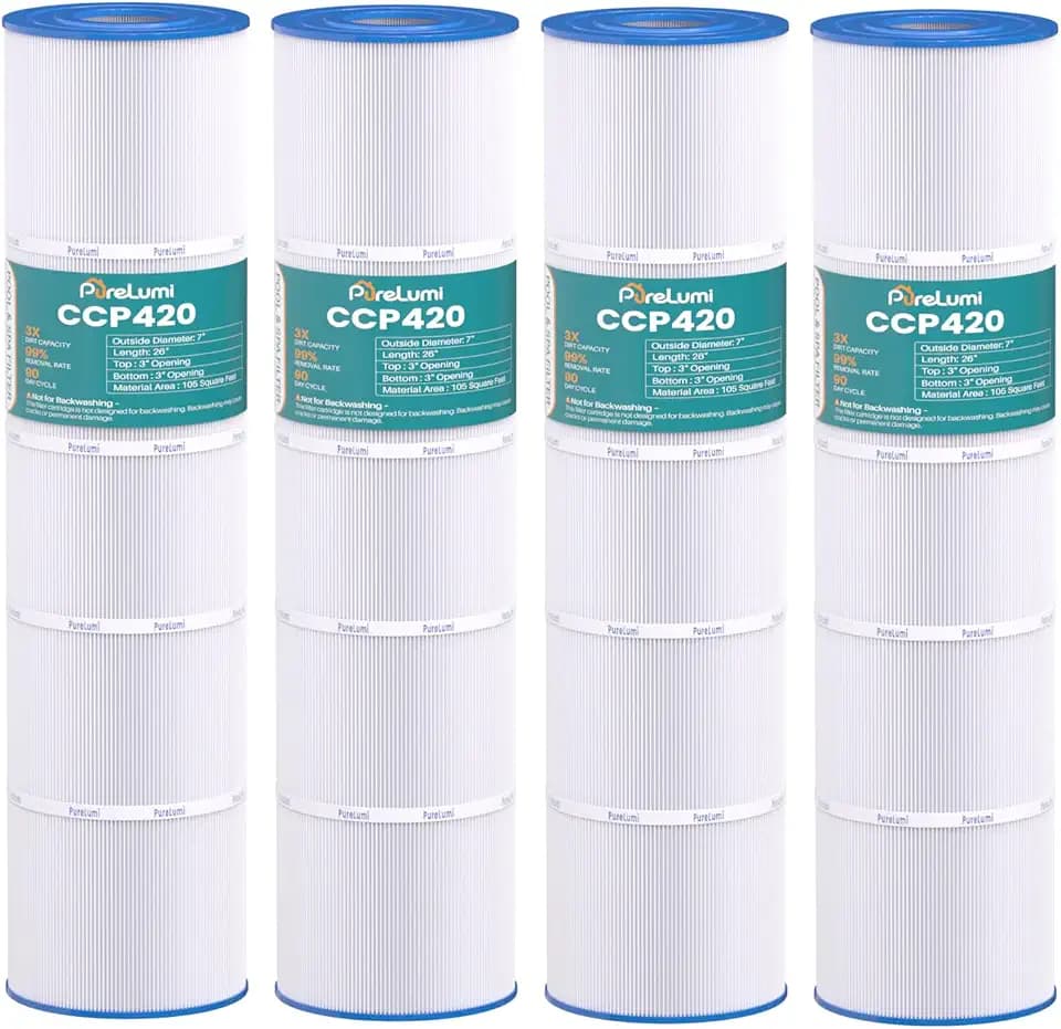 CCP420 Pool Filter Replace PCC105, 178584, C-7471, Ultral-A6, FC-1977 4PACK