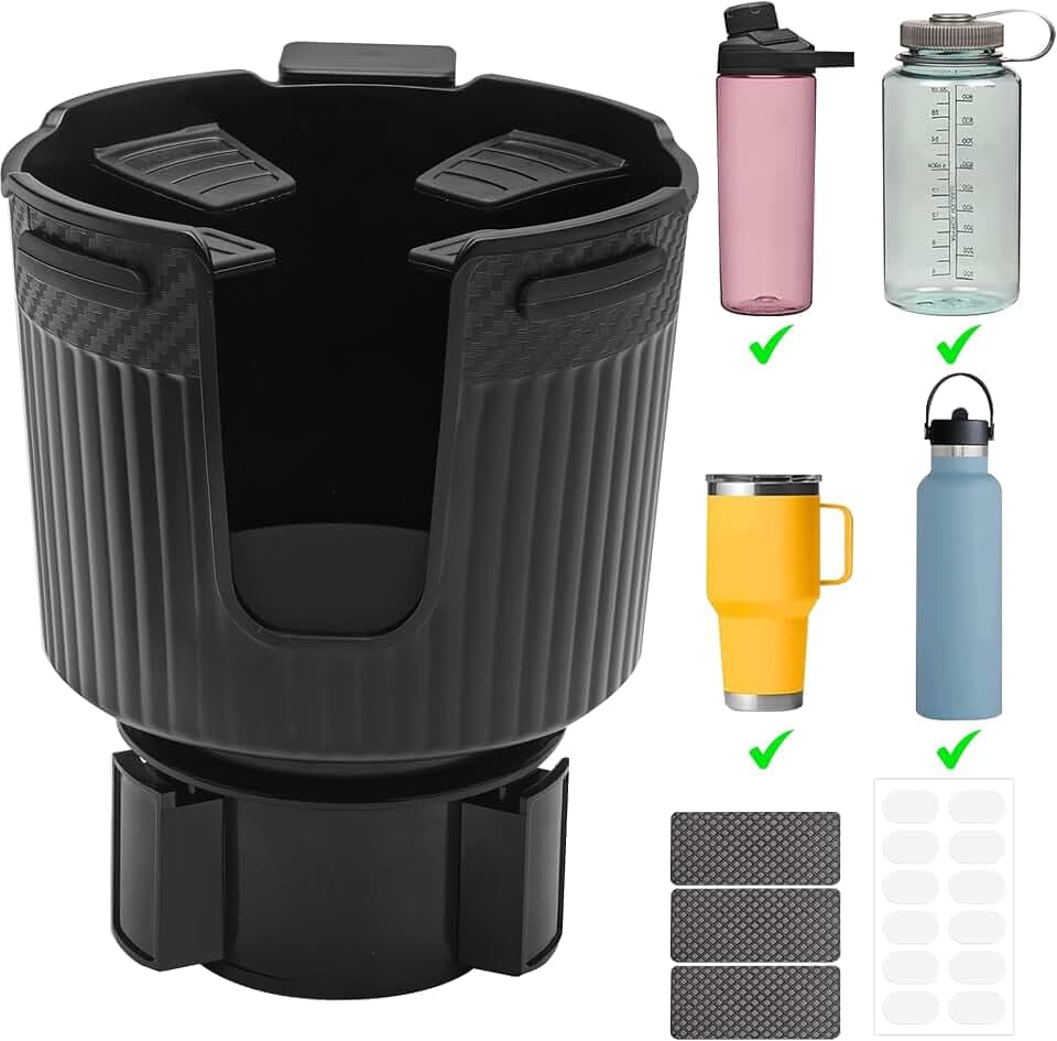 Auto Getränkehalter,Auto-Getränkehalter Becherhalter Universeller,Auto Cup Halter Expander Adapter mit Verstellbarer Basis Kompatibel mit Stanley,Flaschen,Getränke,Kaffeebecher(7,5-11,2 cm)