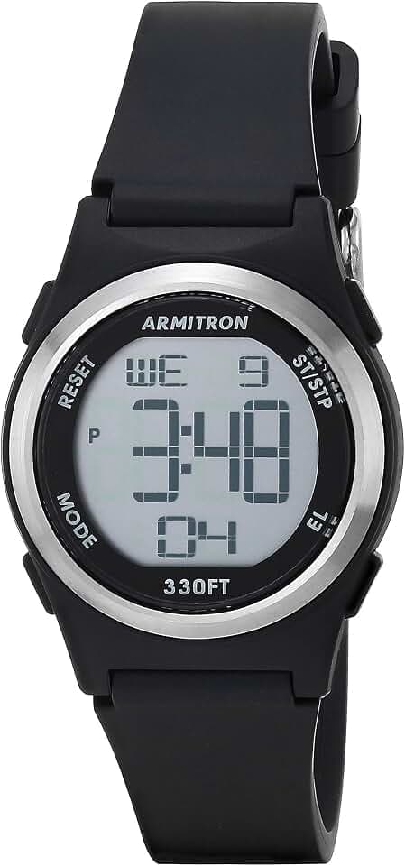 Armitron Sport Women's Digital Chronograph Resin Strap Watch, 45/7102