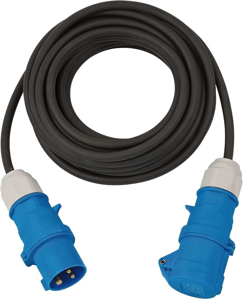 Brennenstuhl CEE-Verlängerungskabel 10m H07RN-F 3G1,5 (CEE-Kabel mit CEE-Stecker und Kupplung mit Verschlussklappe, für ständigen Einsatz im Außenbereich IP44, Made in Germany)