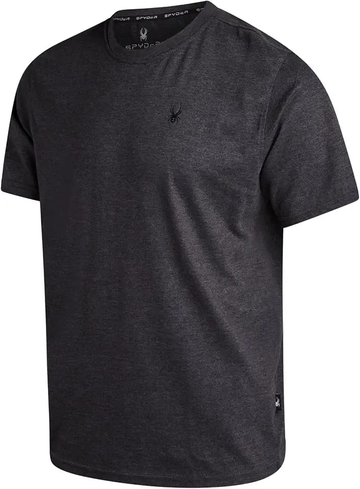 Spyder Mens T Shirt - Cotton Blend Short Sleeve Jersey Crewneck Shirt