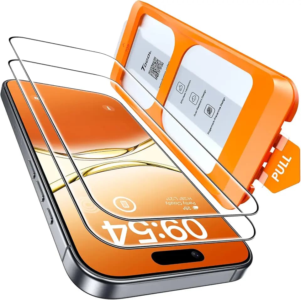 TOCOL for iPhone 17 Screen Protector, Easy Installation