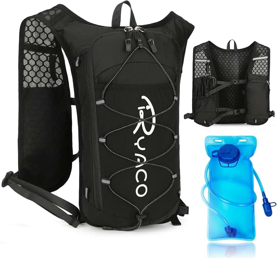 RYACO Running Hydration Vest , 2L Leak‑Proof Water Bladder for Running