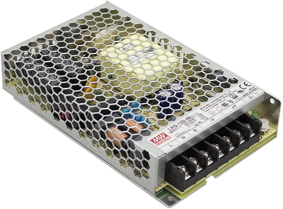 Mean Well LRS-150-24 Switching Power Supply, Single Output, 24V, 6.5A, 156W, 6.26" L x 3.82" W x 1.18" H