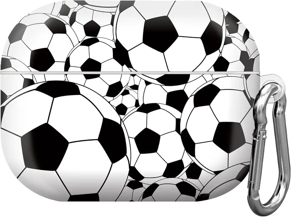 for Airpod Pro 2nd&1st Case Cover with Keychain Cute Hard & Shockproof Skin Compatible with Airpod pro 2nd&1st Generation for Men Women & Girls（Football）