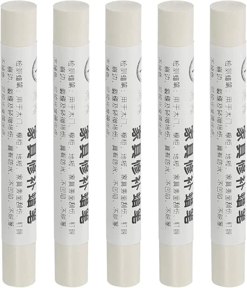 uxcell Furniture Repair Crayons, 5Pcs - Wood Wax Filler Stick, Furniture Markers Touch Up - for Scratches Holes Tables Desks Wooden Floors Cover Ups, Gray Chicken Wings Wood