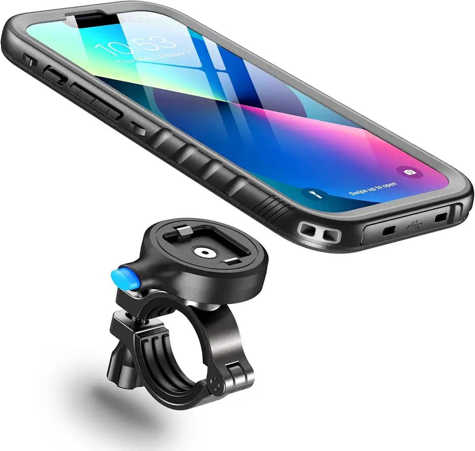 Cozycase Handyhalterung Fahrrad für iPhone 13 Wasserdicht - Metall/Aluminium 【Antishaker】 Outdoor Bike Phone Holder/Mount Halterung Motorrad/Fahrrad/Rad Rennrad MTB/Mountainbike eBike Scooter Lenker