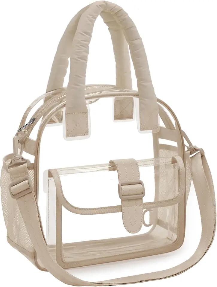 BAGSMART Clear Bag for Stadium Events 12 x 6 x12, Clear Crossbody Bag Tote
