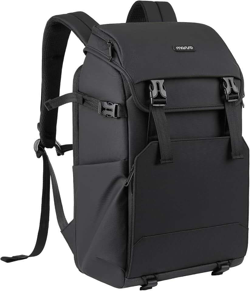 MOSISO Camera Backpack, DSLR/SLR/Mirrorless Camera Bag with Top Flap Pocket
