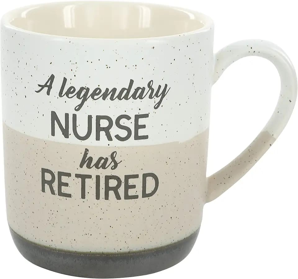A Legendary Nurse Has Retired - 15oz Speckled Stoneware Coffee Cup Mug