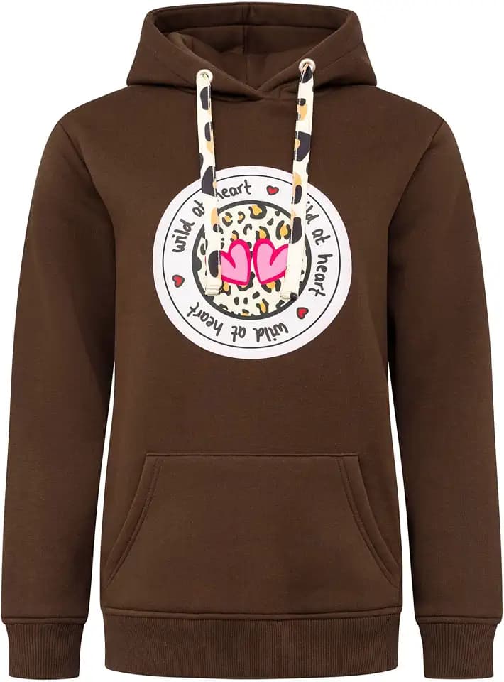 Zwillingsherz Damen Hoodie mit Kapuze – Kuscheliger Oversize Kapuzenpullover – Weicher Sweatshirt Pullover für Frauen Aufdruck – Stylischer Look für Frühling, Herbst & Winter – Loungewear Mode Leo