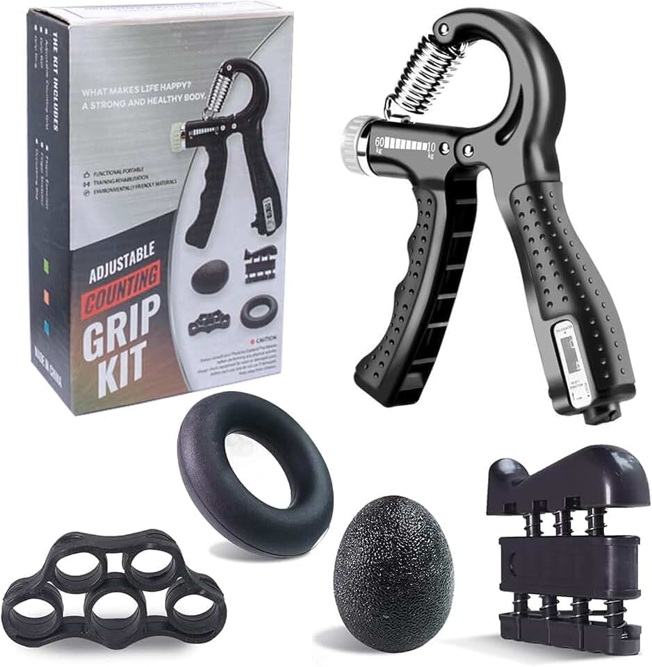 Newaner Hand- und Fingertrainer mit Einstellbarer Griffstärke, 5er Set
