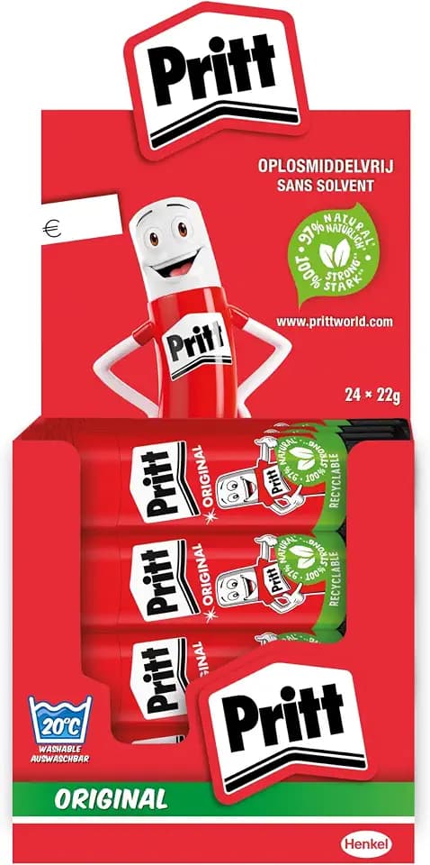 Pritt Klebestift, kinderfreundlicher Kleber für Schule & Büro, 24x22g