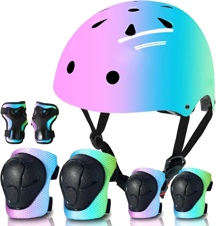 Adjustable Color Gradient Toddler Kids Bike Helmet for Girls Boys