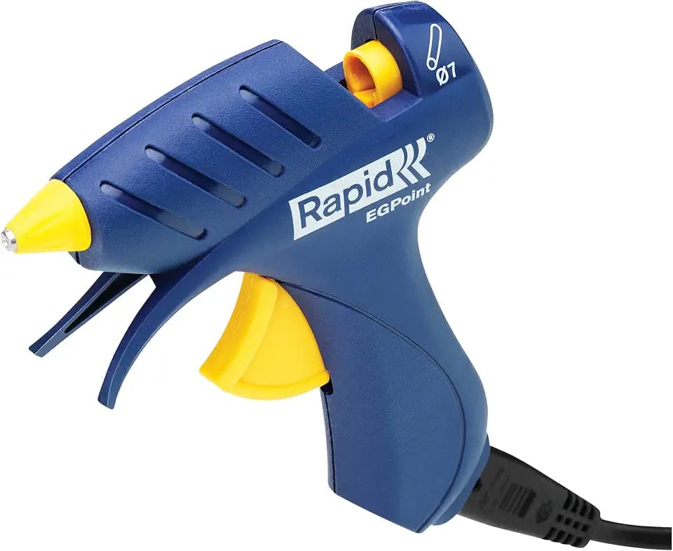 Rapid Heiβklebepistole EG Point, 7mm Klebepistole fϋr Basteln und Dekorieren, mit Abnehmbares Kabel: 7 Min. kabellos arbeiten