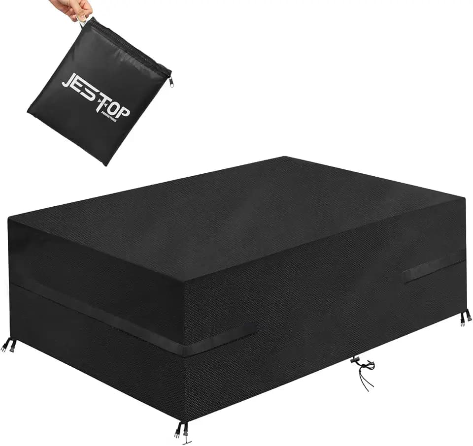 JESTOP Outdoor Patio Furniture Covers,96" L x 64" W x 40" H,Black,Rectangle