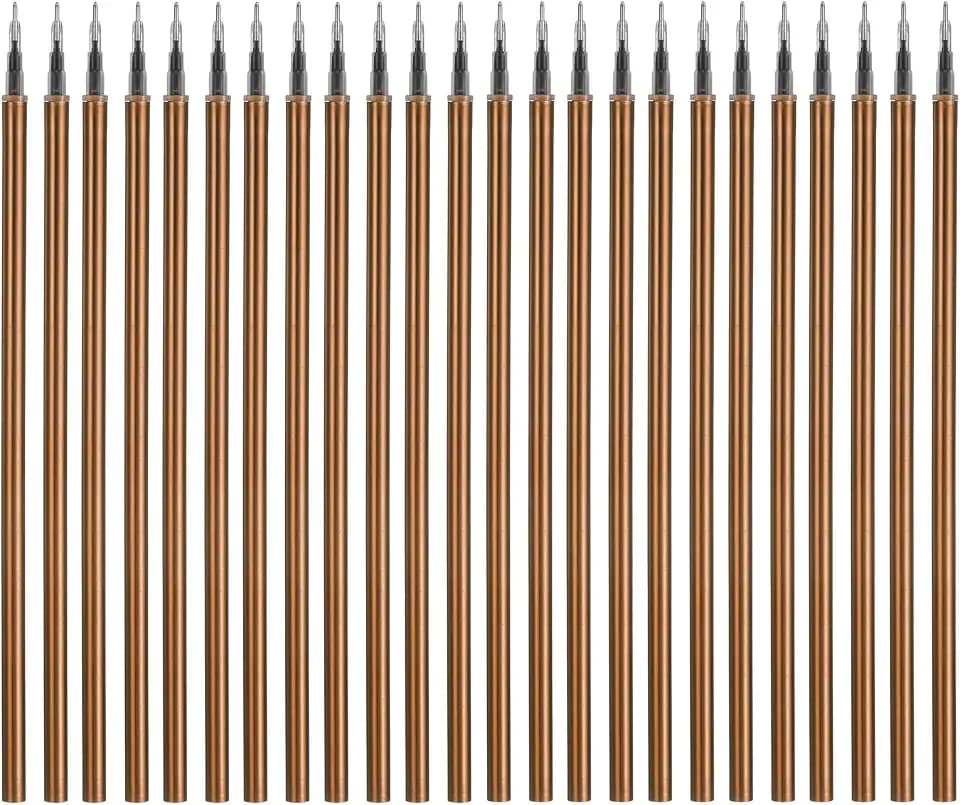 PATIKIL 0.5mm Gel Pen Refills for Coloring Medium Point,24 Pack Coffee