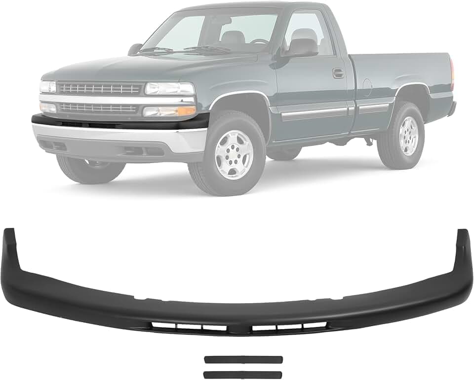 ALMULOO Bumper Cover Trim W/O Air Holes Compatible with 1999-2006 Silverado