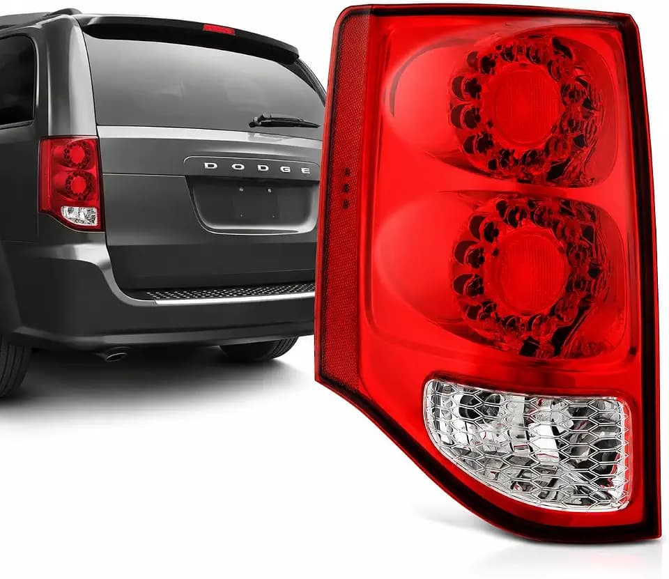 AUTOSAVER88 LED Rear Tail Light & Brake Lamp with Built-in Bulb compatible with 2011-2020 Dodge Grand Caravan (11-20) Left Driver Side Replacement Direct Fit Auto Tail Light Kit