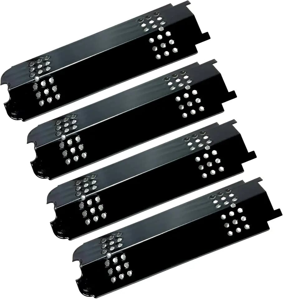 Parts DP166 4pk 15 inch Porcelain Steel Heat Plate for Charbroil 463436215, 463439914, 466334613, 466342014 463436213, G432-0096-W1, Heat Tent Shield Deflector for Kenmore 16113, 16115