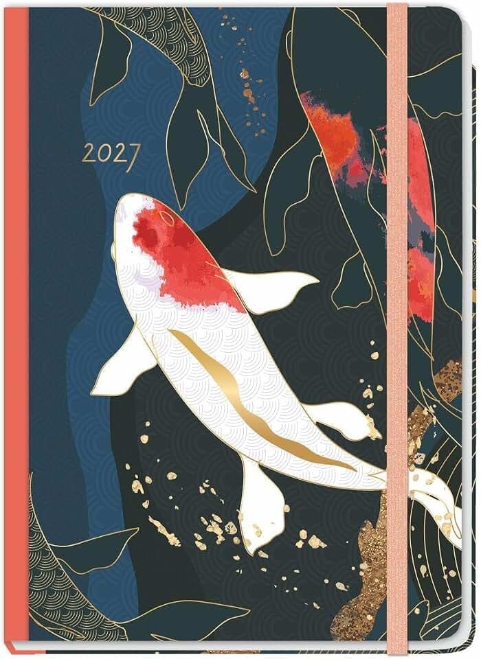 Design Diary Japan 2027: Eleganter Buchkalender, japanisch inspiriert. Stylische Organisationshilfe für zuhause und unterwegs. Format 15,2 x 21,5 cm