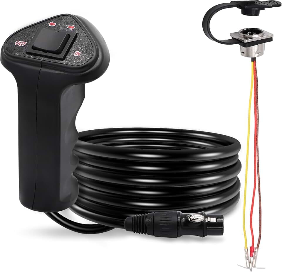 Winch Hand Remote Controller with Socket Assembly 12000LB ATV UTV