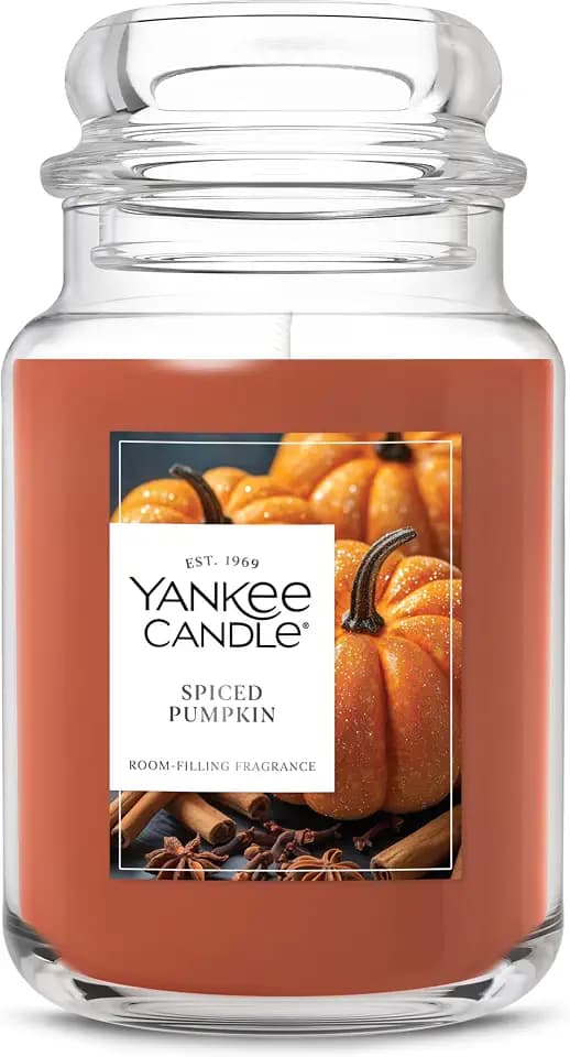 Yankee Candle Spiced Pumpkin Scented Candle, 22oz Large Jar