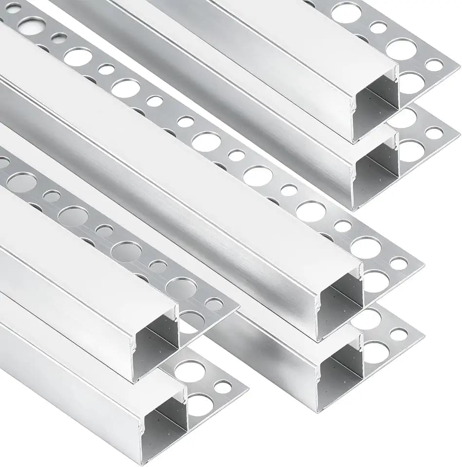 6er Set LEDLightsWorld Putz Aluminium LED Profil für 15 mm Streifen
