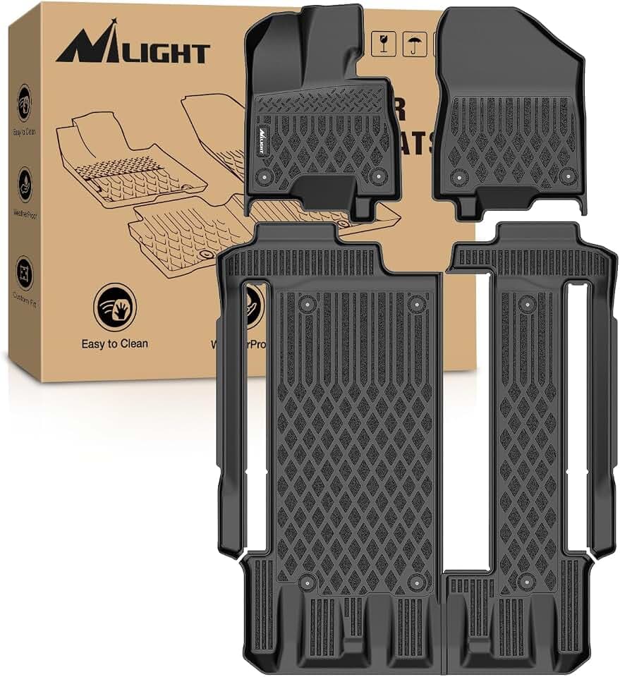 Nilight TPE Floor Mats for Toyota Sienna 8 Seats 2021 2022 2023 2024 2025
