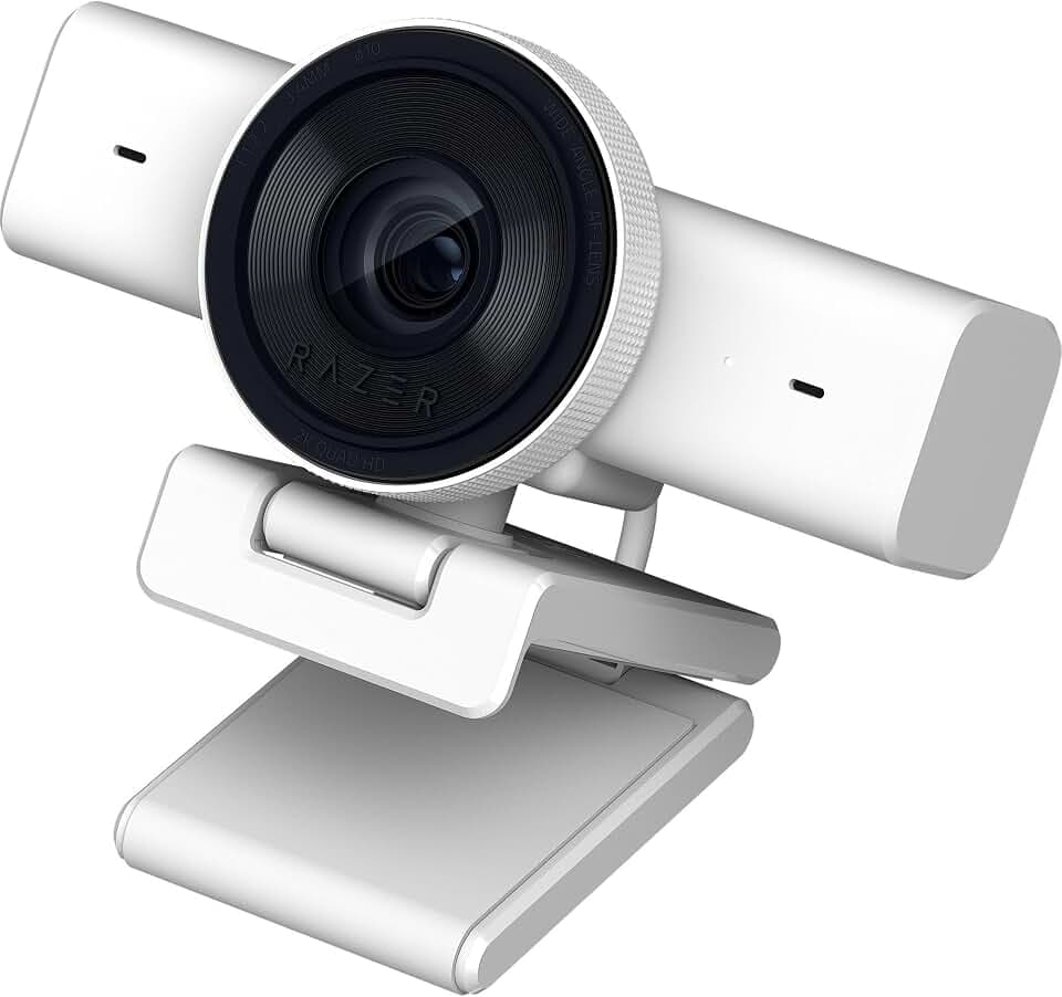 Razer Kiyo V2 X Webcam for Streaming and Meetings, 1440p 60 FPS, White