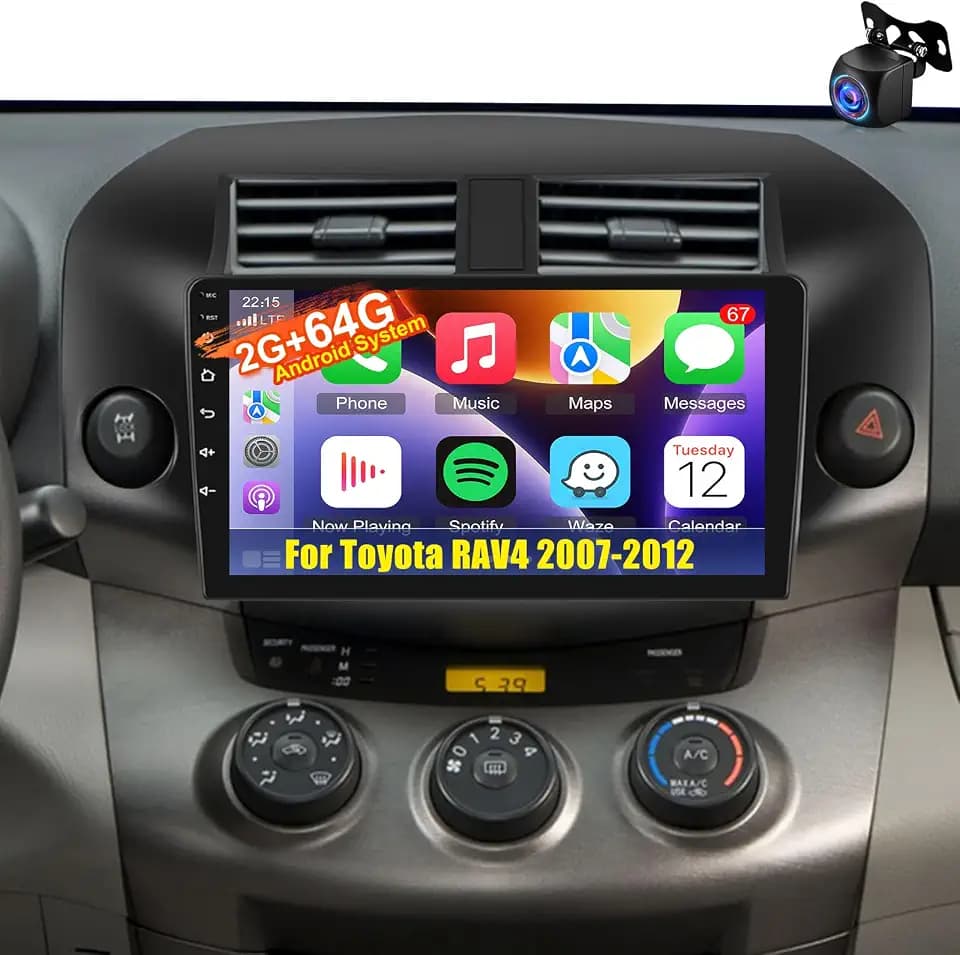 [2GB+64GB] Car Radio for Toyota RAV4 2007-2012 with Carplay&Android Auto