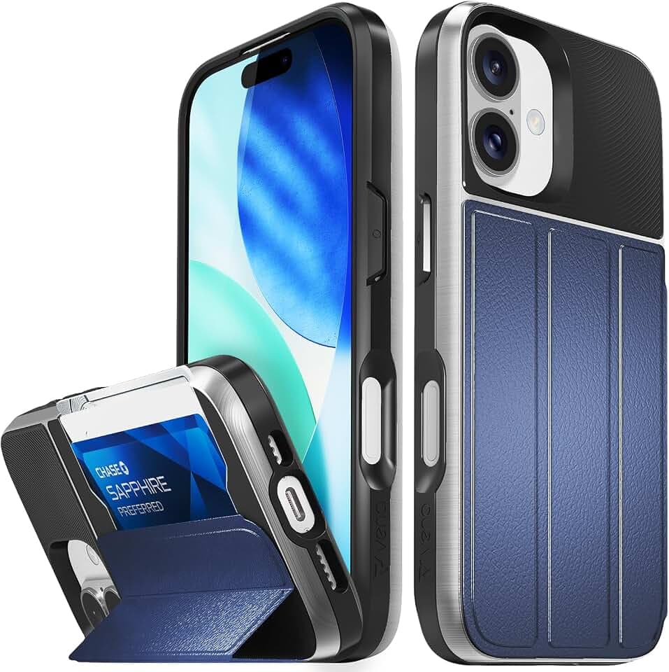 VENA vCommute for iPhone 17 Wallet Case, Blue