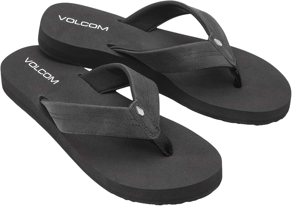 Volcom Women’s Boyfriend Flip Flop Sandals – Comfort Thong for Beach and Casual Wear